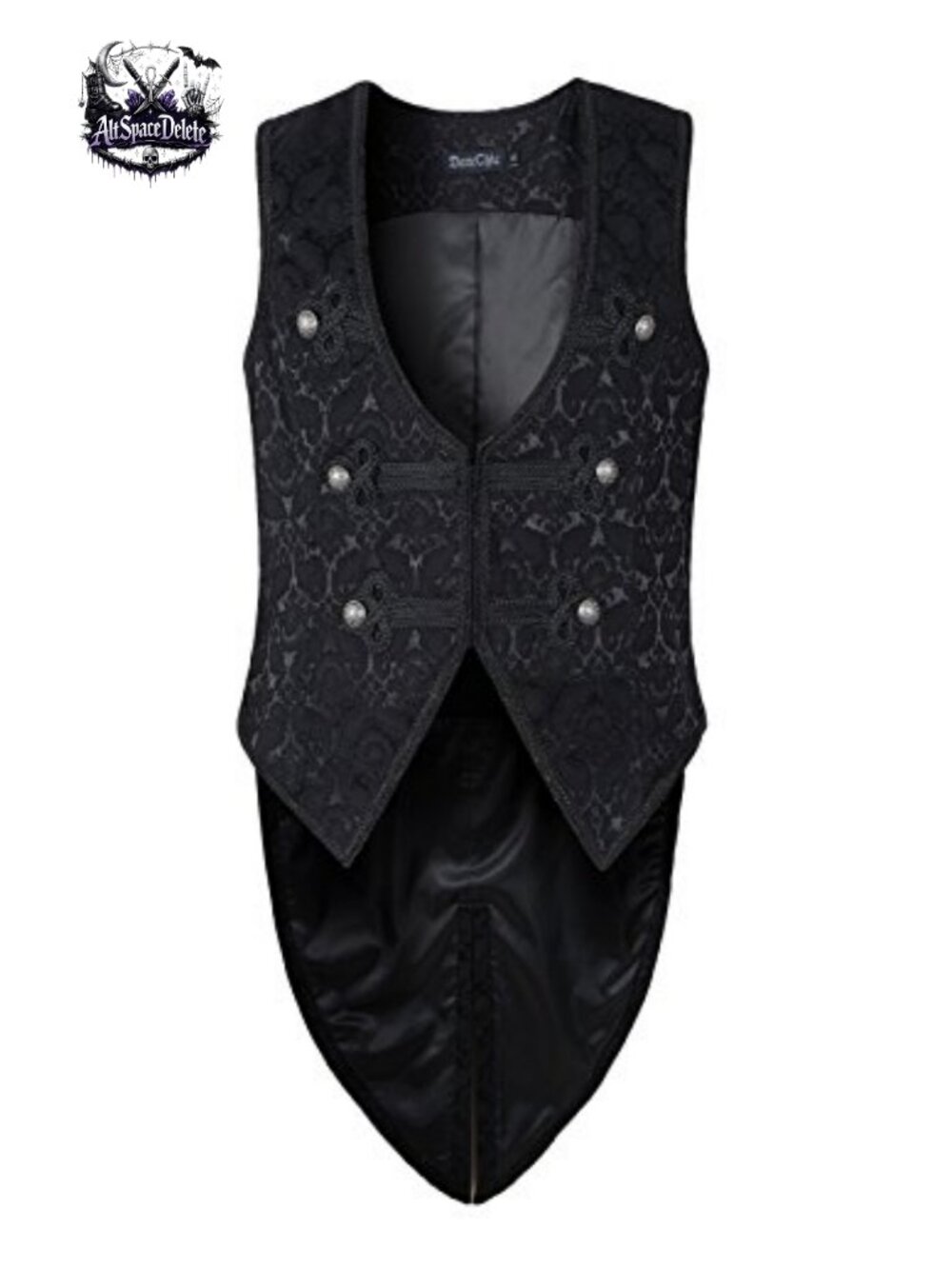 Mens Steampunk Victorian Gothic Vest Waistcoat Tailcoat